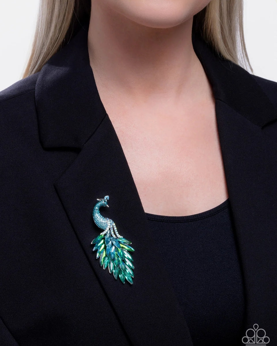Peacock Pedestal - Blue