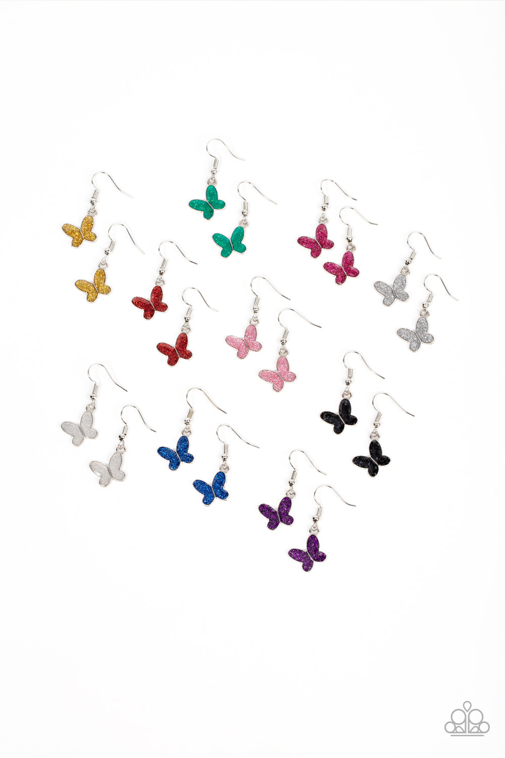 Starlet Shimmer-Butterfly Glitter Earrings