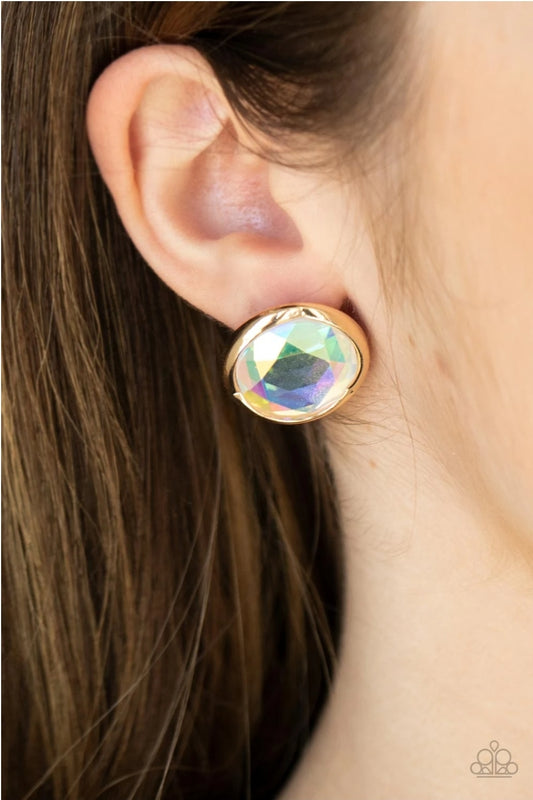 Double-Take Twinkle-Gold Post Earring