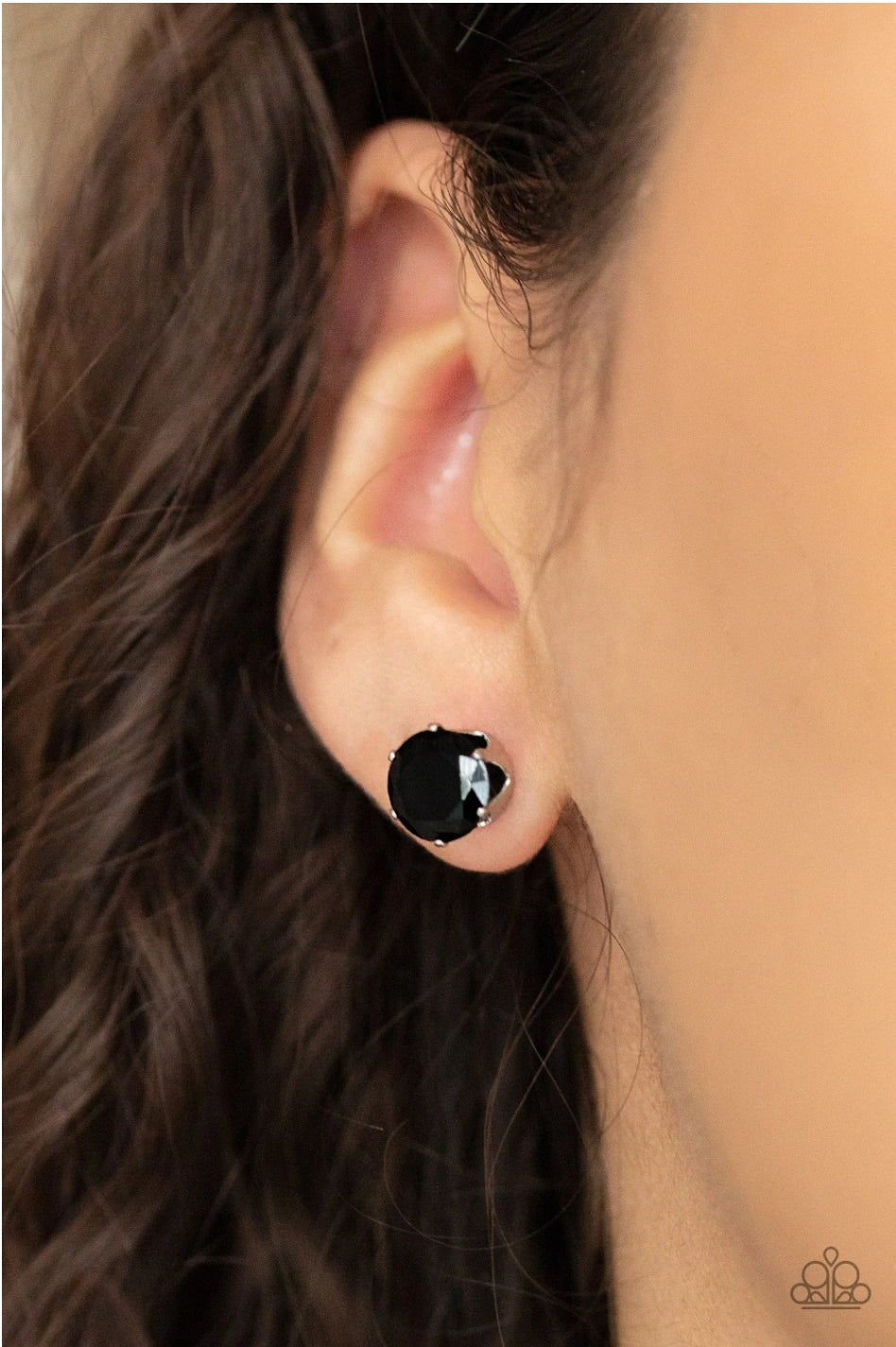 Modest Motivation-Black Post Earring