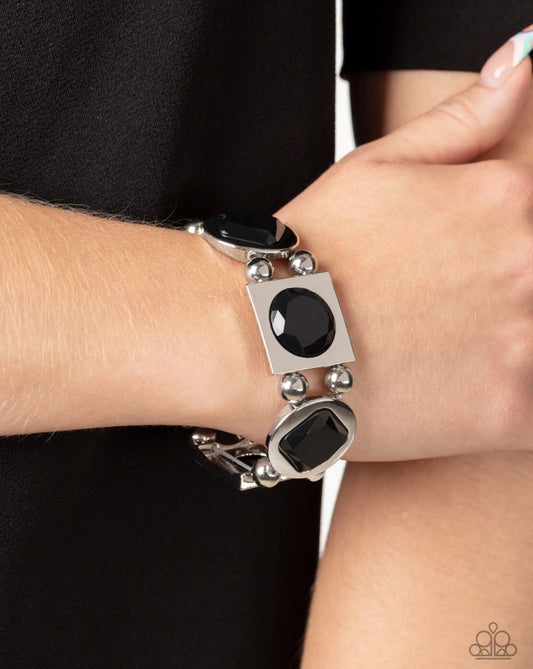 Asymmetrical A-Lister-Black Bracelet