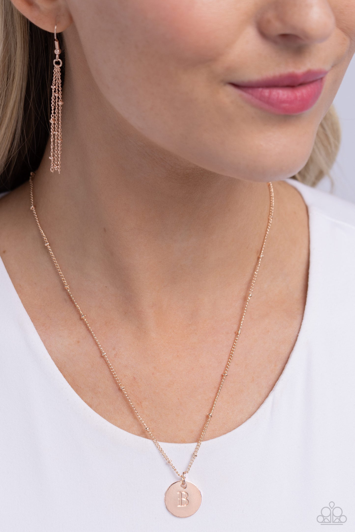 Initial Elegance - Rose Gold - B
