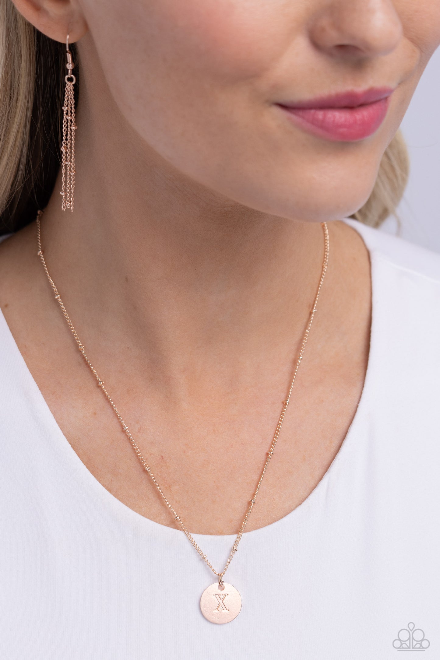 Initial Elegance - Rose Gold - X