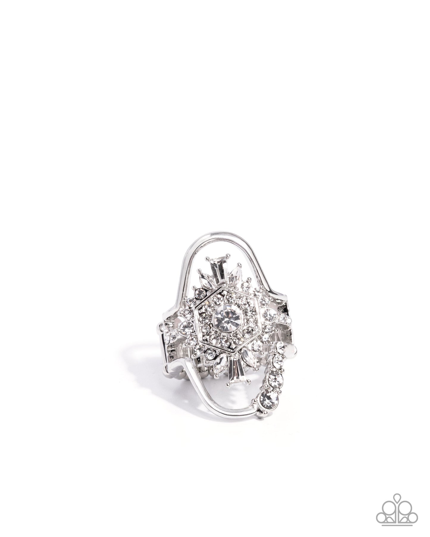 Ornate Oval - White
