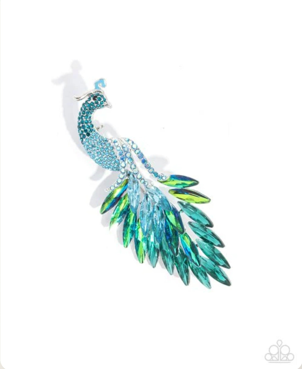 Peacock Pedestal - Blue