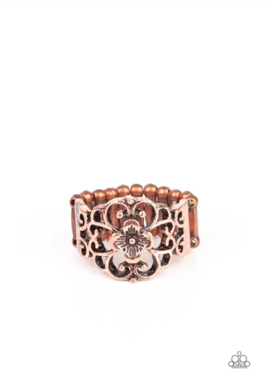 Fanciful Flower Gardens-Copper Ring