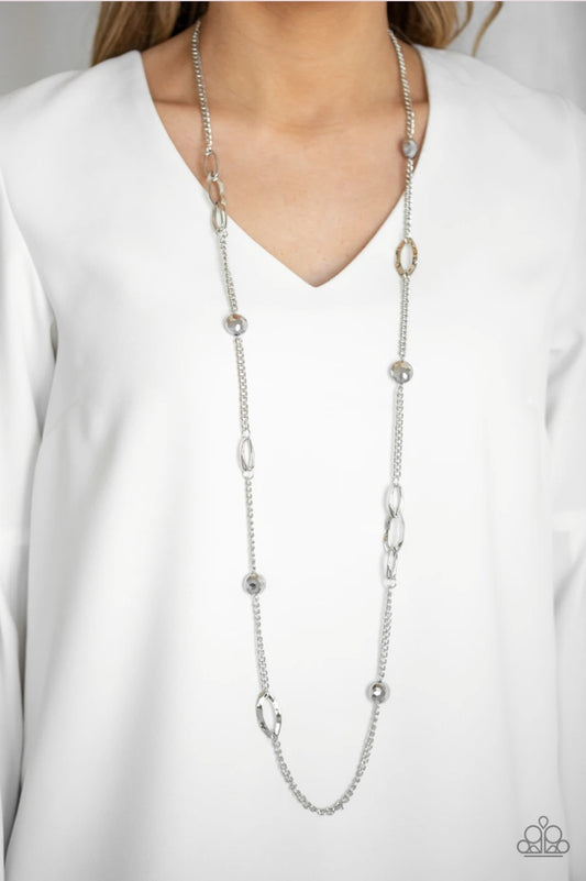 Duchess Dazzle-Silver Necklace