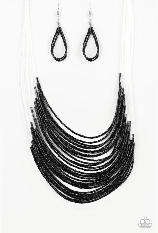 Catwalk Queen-Black Necklace