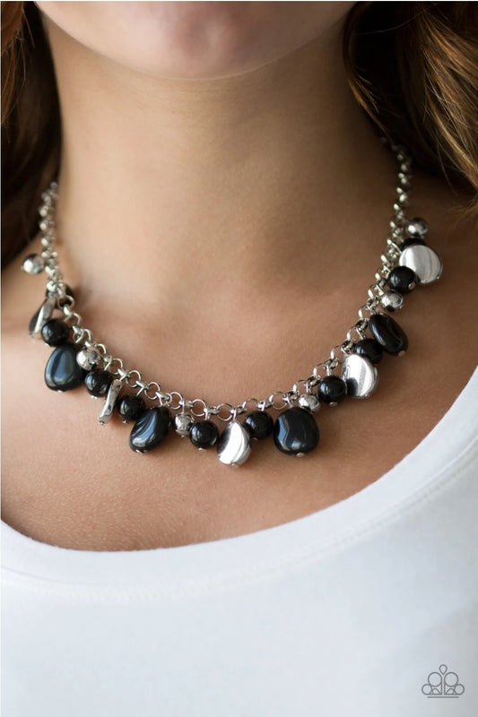 Flirtatiously Florida-Black Necklace