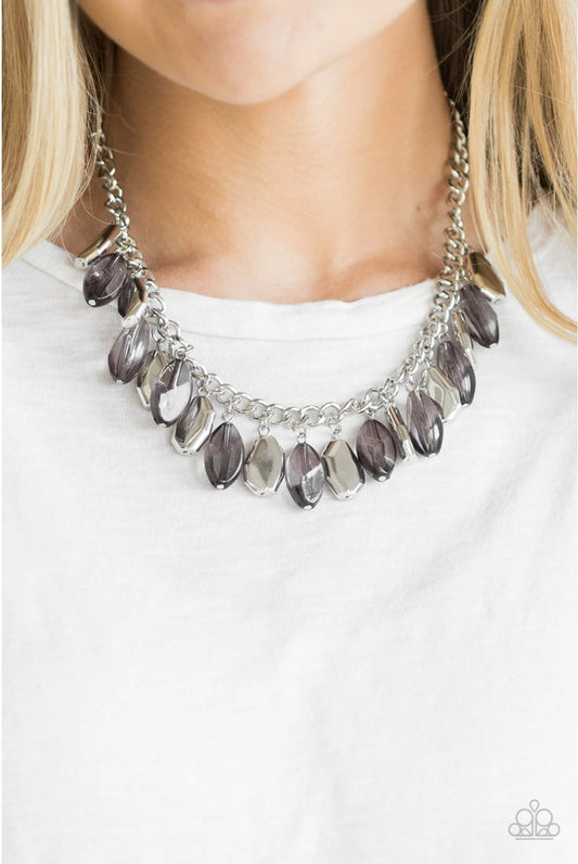 Fringe Fabulous-Silver Necklace
