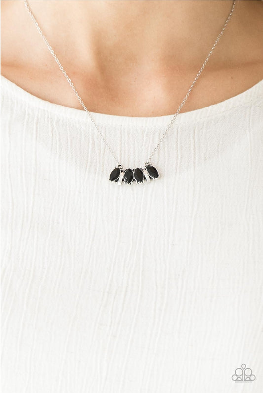Deco Decadence-Black Necklace
