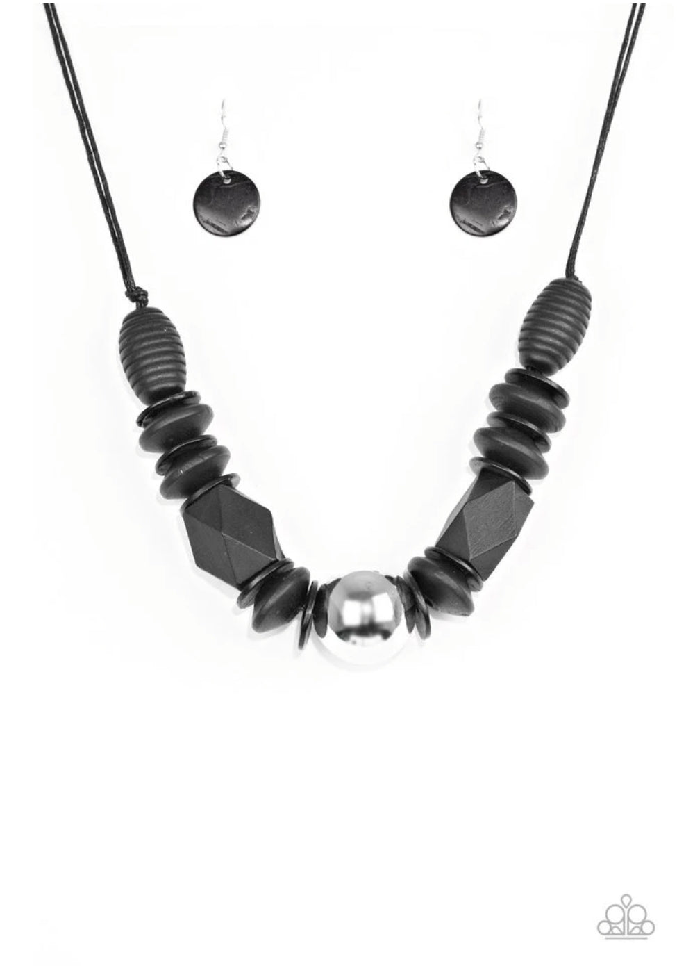 Grand Turks Getaway-Black Necklace