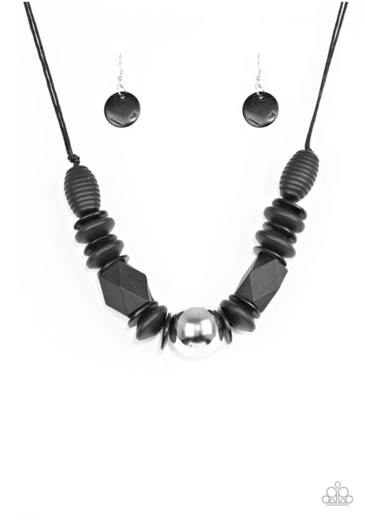 Grand Turks Getaway-Black Necklace