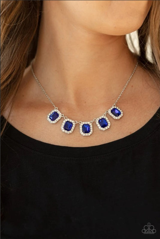 Next Level Luster-Blue Necklace