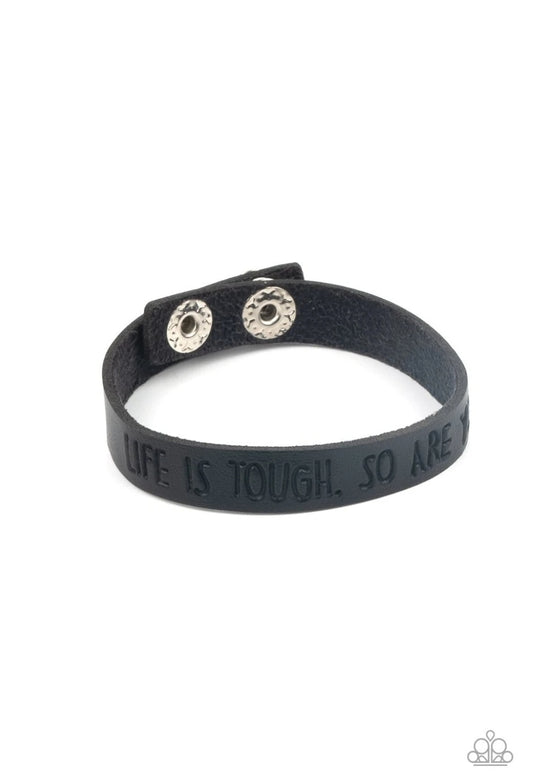 Life is Tough-Black Urban Bracelet