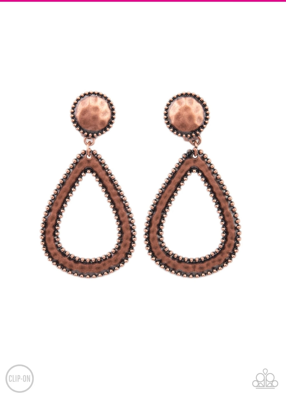Beyond The Borders-Copper Clip-On Earring