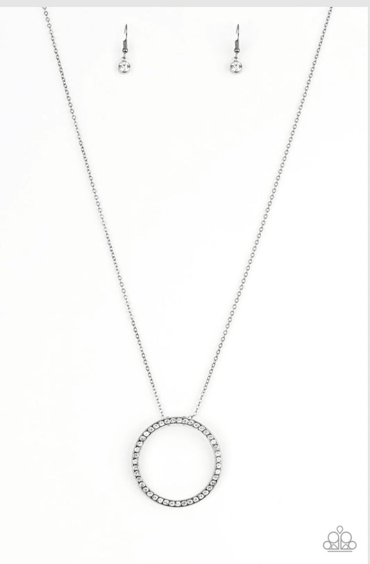 Center Of Attention-Black Necklace