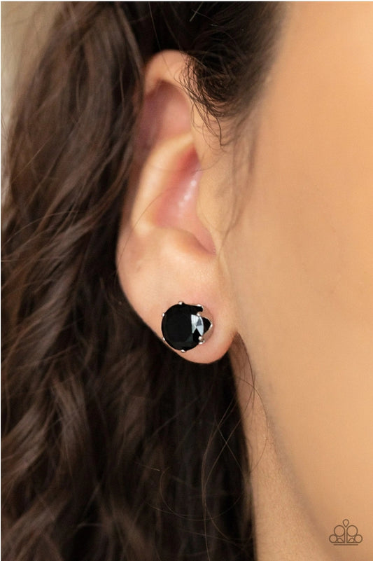 Modest Motivation-Black Post Earring