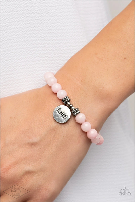 FAITH It, Till You Make It-Pink Bracelet