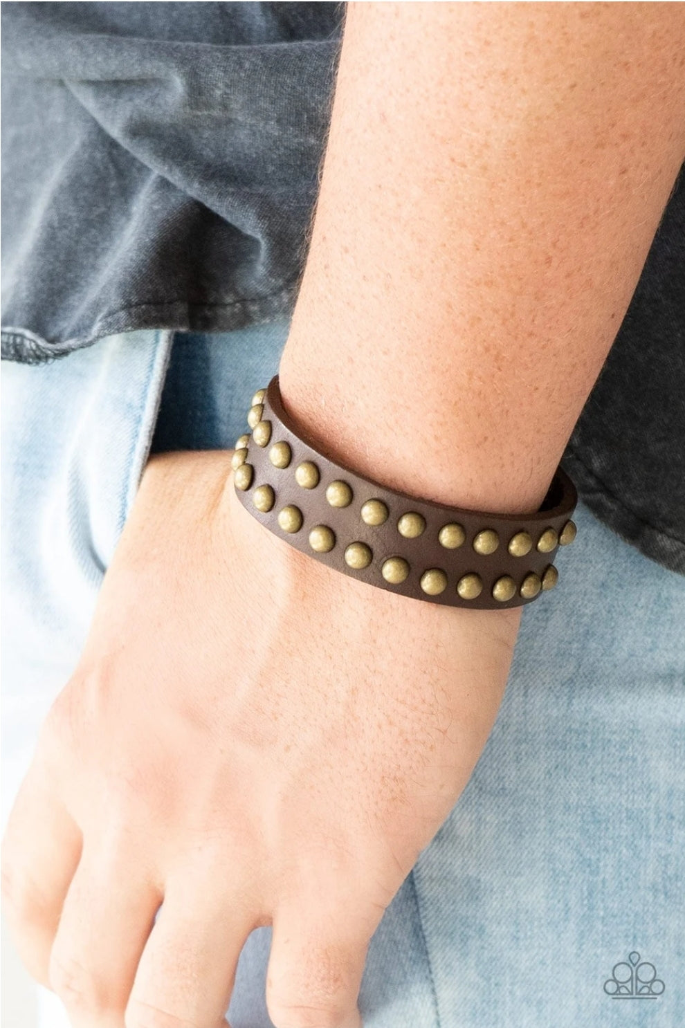Biker Bold-Brown Bracelet