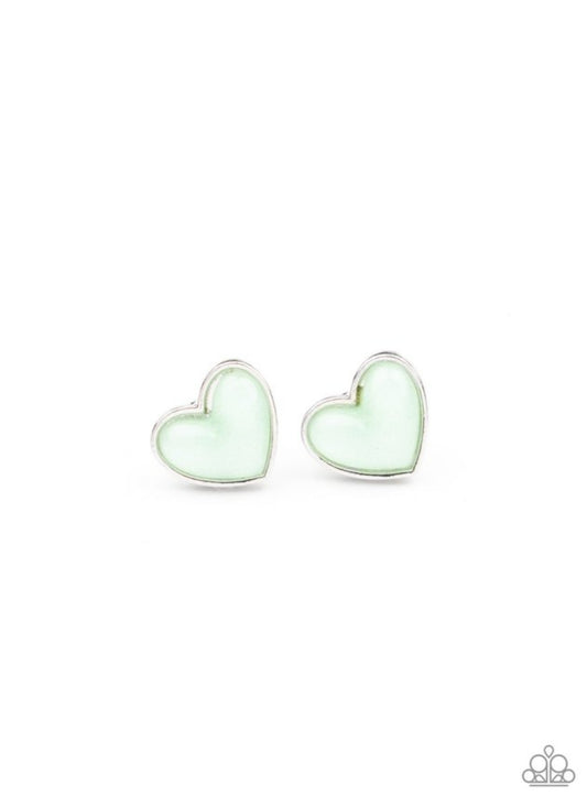 Starlet Shimmer-Pearl Heart Post Earring
