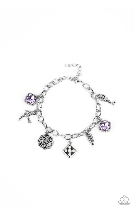 Fancifully Flighty-Purple Bracelet