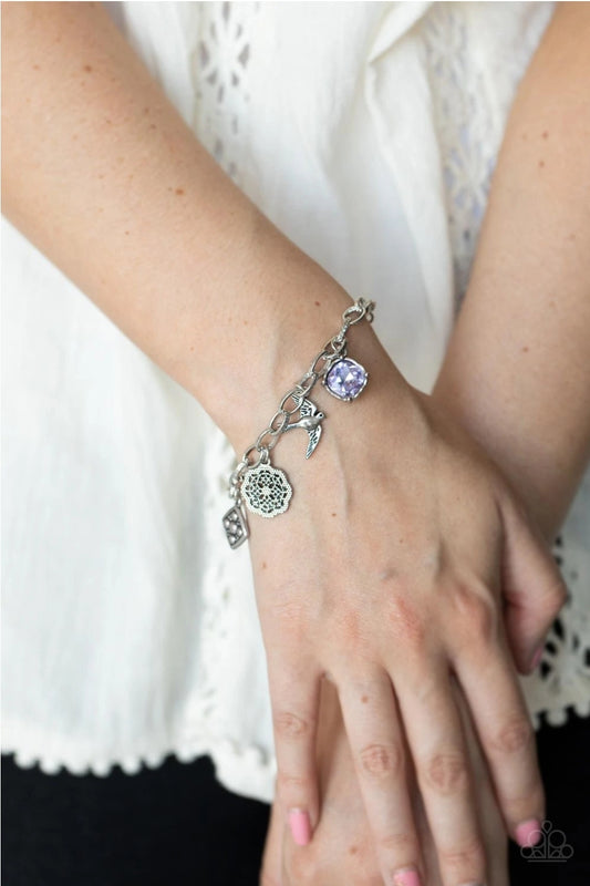 Fancifully Flighty-Purple Bracelet