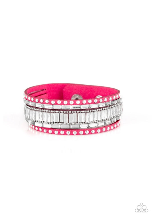 Rock Star Rocker-Pink Bracelet