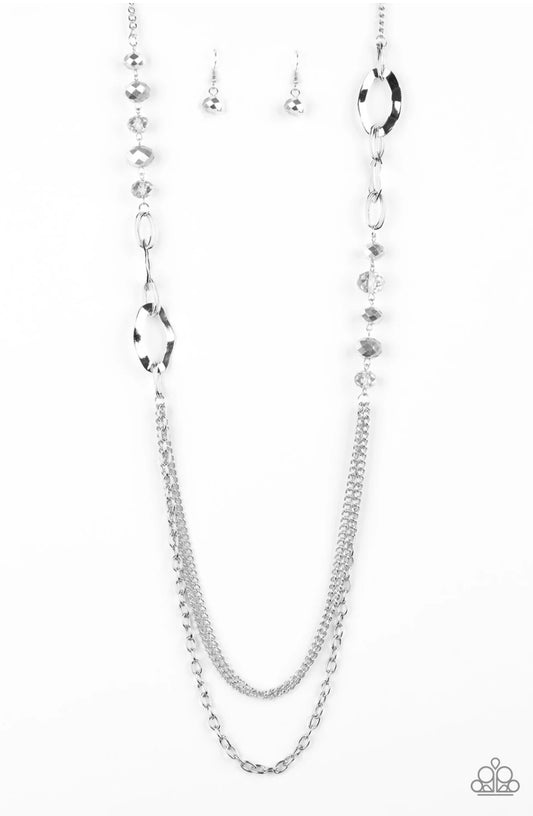Modern Girl Glam-Silver Necklace