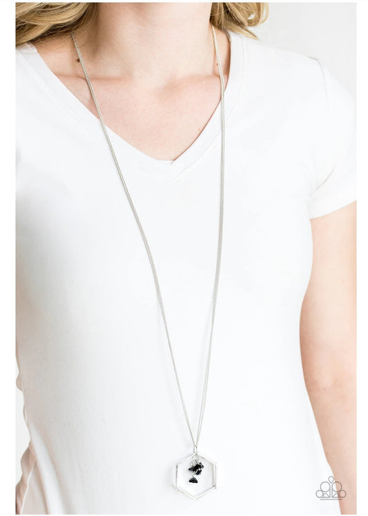 Chicly Geocentric-Black Necklace
