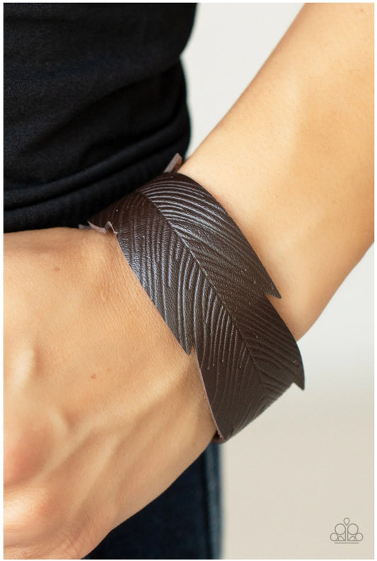 Whimsically Winging It-Brown Urban Bracelet