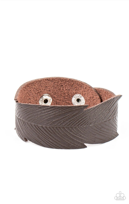 Whimsically Winging It-Brown Urban Bracelet