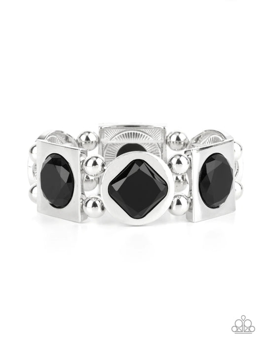 Asymmetrical A-Lister-Black Bracelet